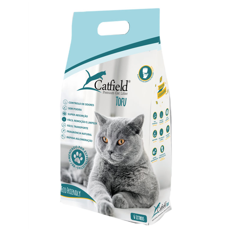 Catfield Premium Tofu Areia Aglomerante para gatos , , large image number null